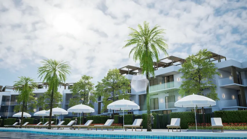 007 Ground building 8 side pool + 67 m2 private garden